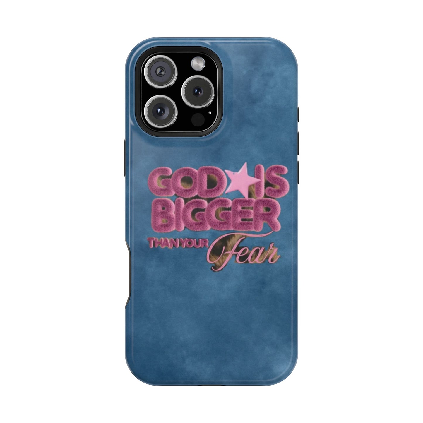 Phone Case — “God Is Bigger Than Your Fear” Magnetic Impact-Resistant Case