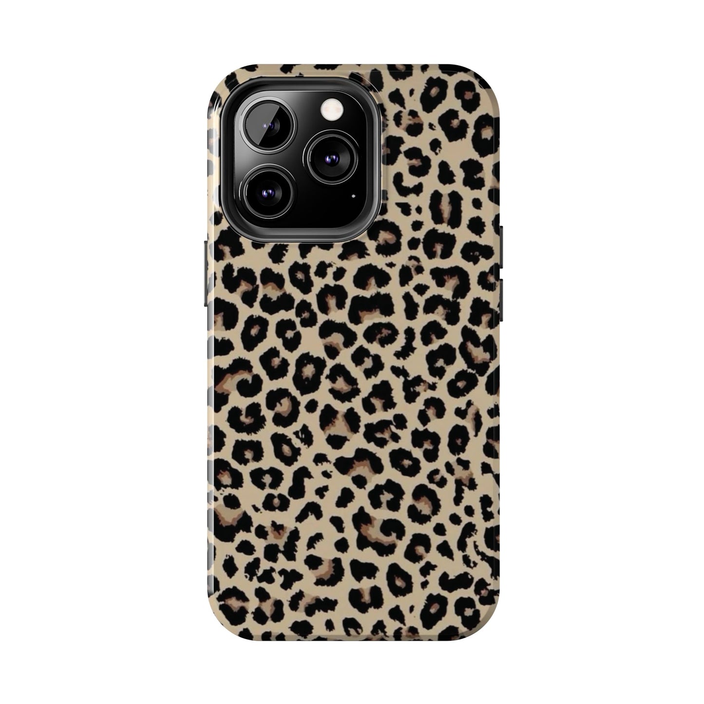 Leopard Print Tough Phone Case — Durable Protective iPhone Cover