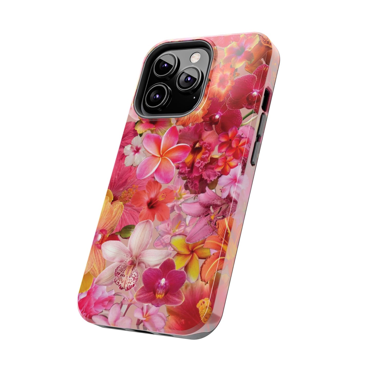 Tough Phone Case — Pink Tropical Floral Orchids Phone Cover