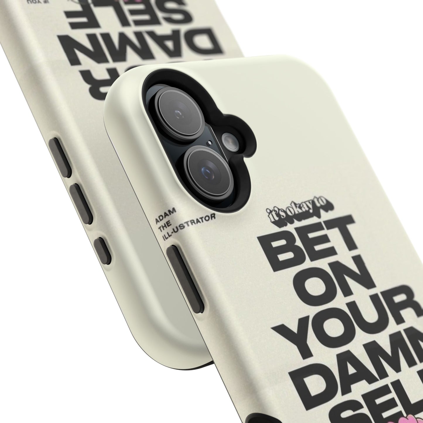 Magnetic Impact-Resistant Case — "Bet On Your Damn Self" Motivational Phone Cover