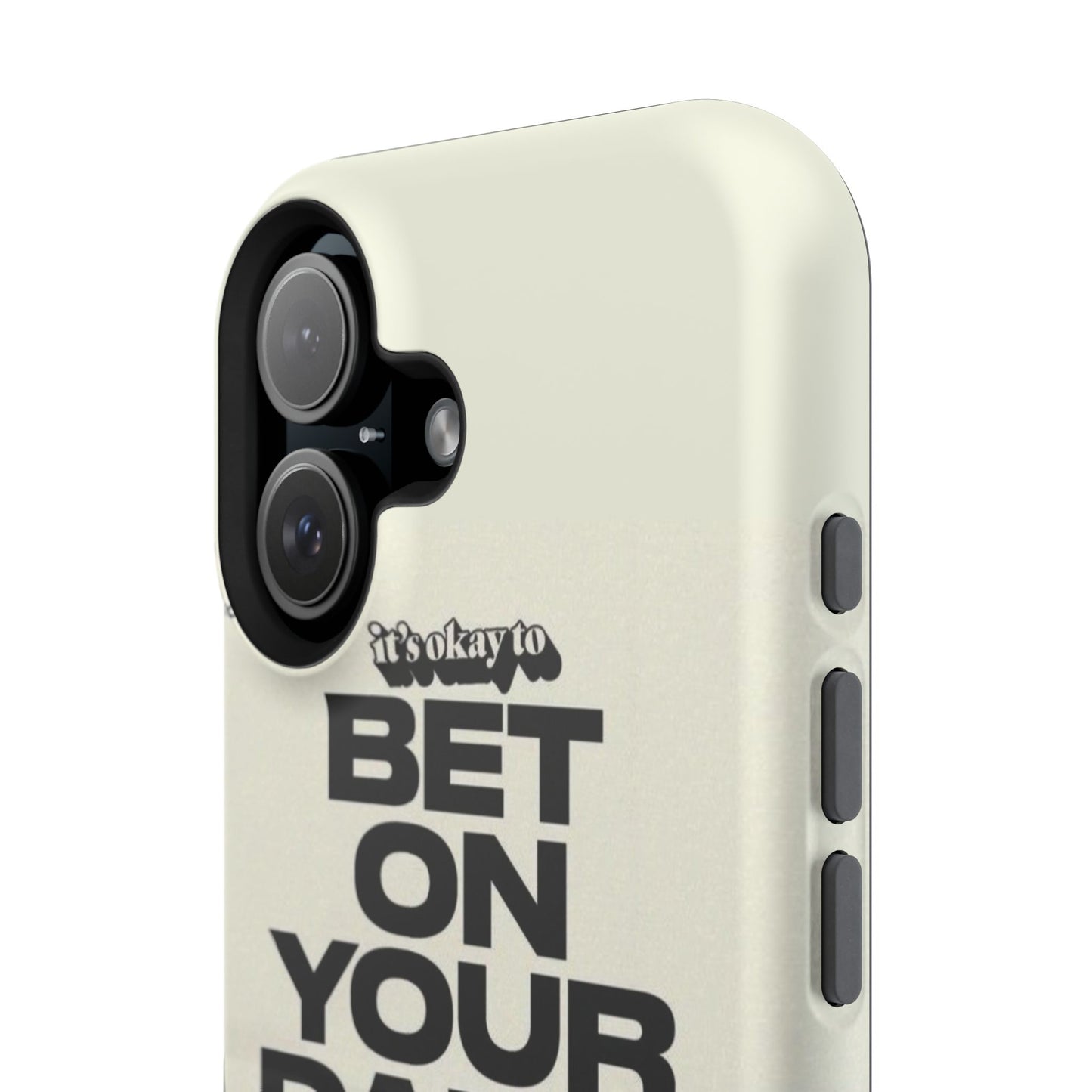 Magnetic Impact-Resistant Case — "Bet On Your Damn Self" Motivational Phone Cover