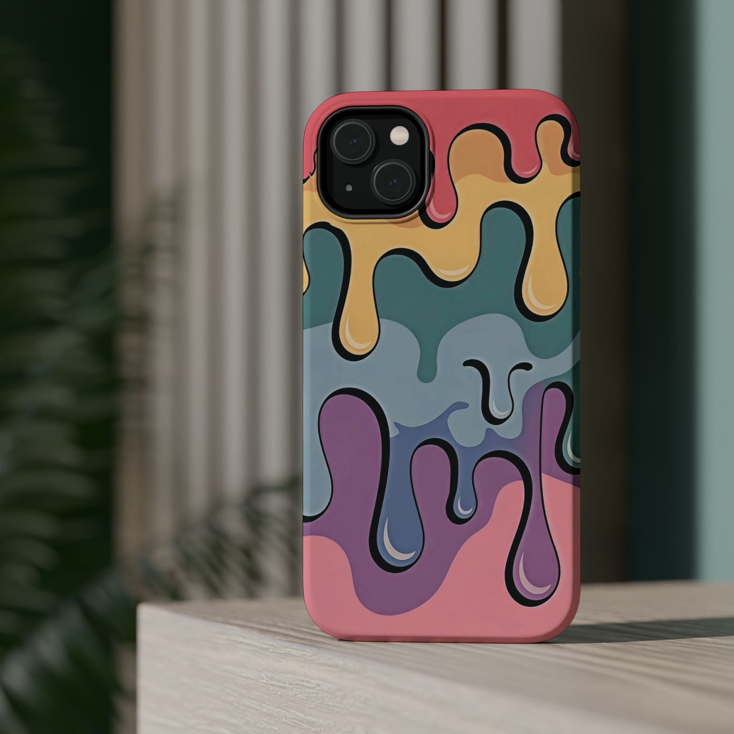 Colorful Drip Magnetic Phone Case — Impact-Resistant iPhone Cover