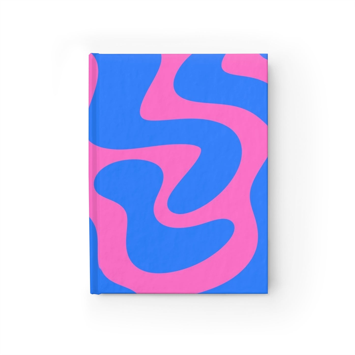 Abstract Retro Swirl Journal — Pink & Blue Ruled Notebook for Notes, Ideas & Gifts