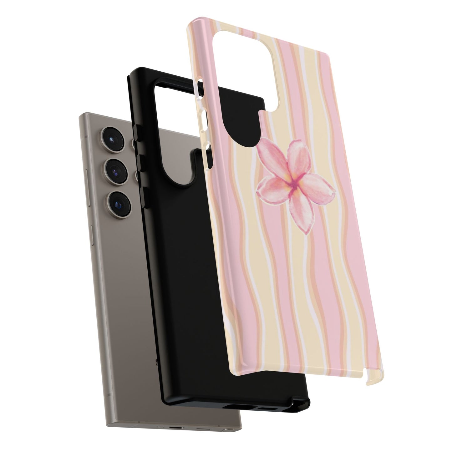 Pink Plumeria Phone Case - Tropical Floral Tough Phone Case