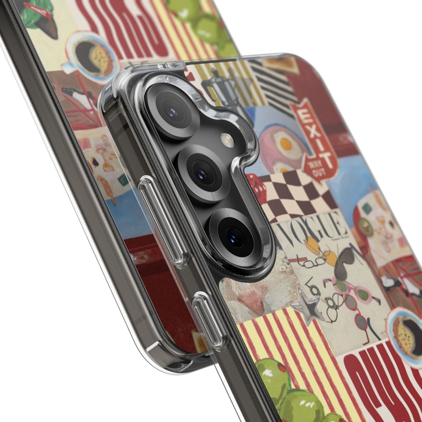 Collage Vintage Aesthetic Clear Impact-Resistant Phone Case