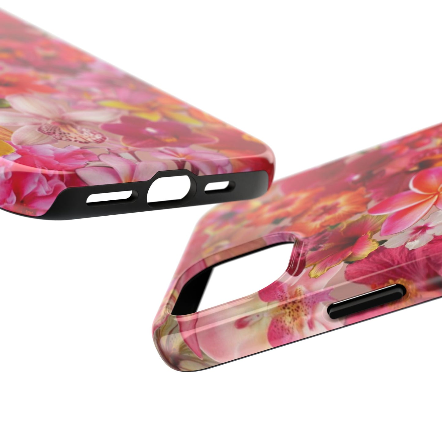 Tough Phone Case — Pink Tropical Floral Orchids Phone Cover