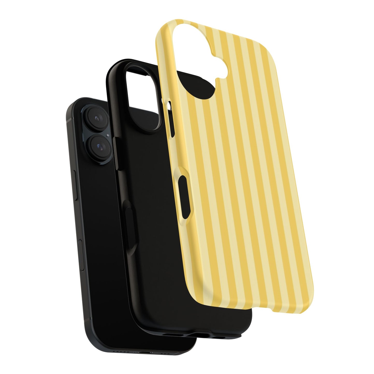 Yellow Stripe Tough Phone Case — Durable Protective iPhone Cover