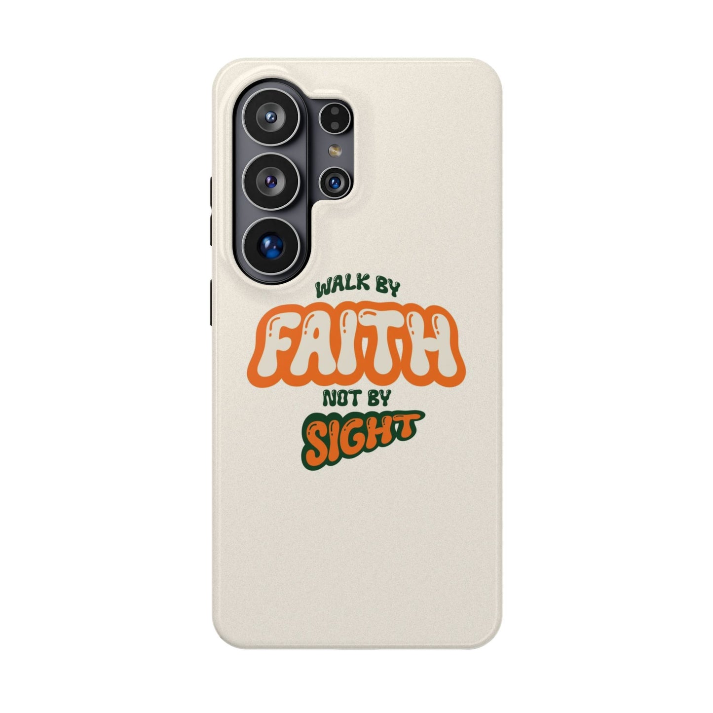 Magnetic Impact-Resistant Case — "Walk by Faith Not by Sight" Inspirational Phone Cover