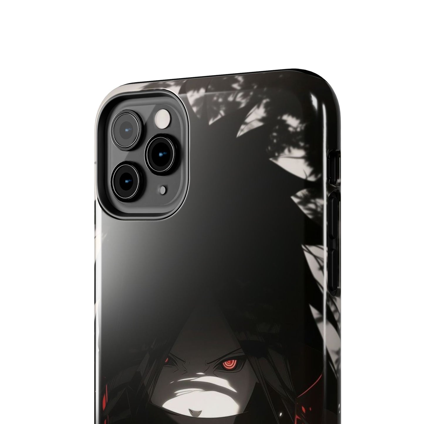 Anime Dark Ninja Phone Case — Red Eye Silhouette Tough Phone Case