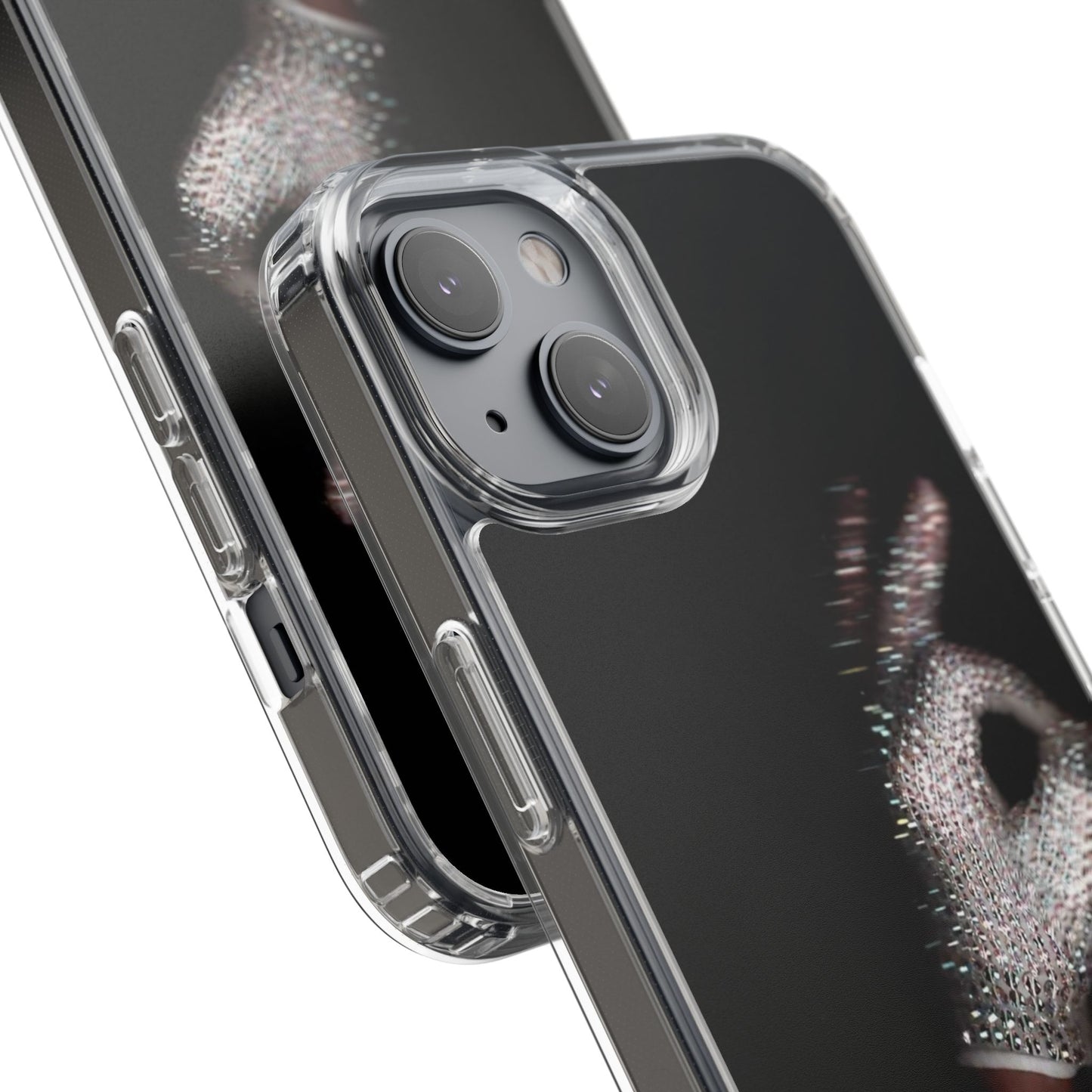 Diamond Glove OK Hand Clear Phone Case