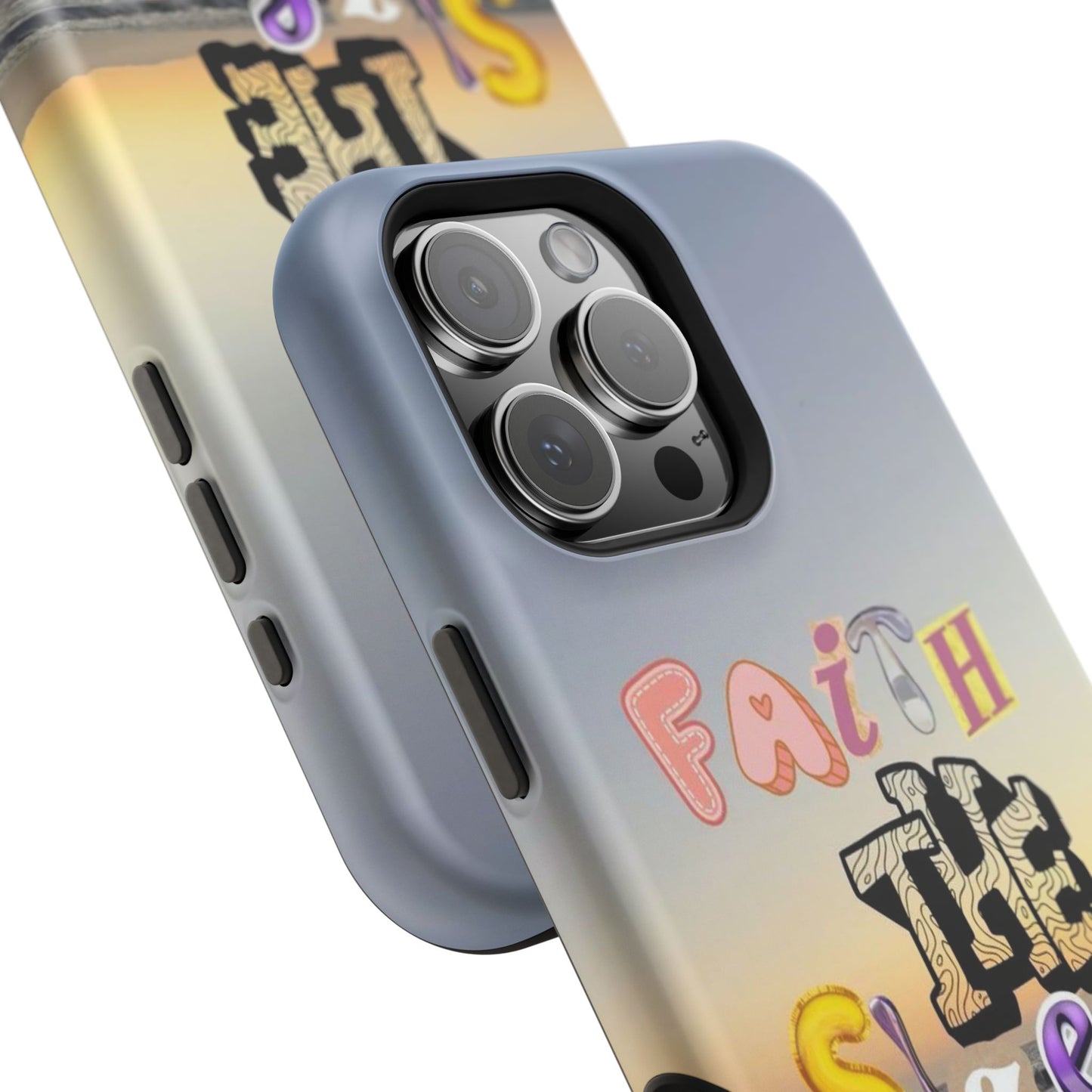 Magnetic Impact-Resistant Phone Case — "Faith the Size of a Mustard Seed" Sunset Design