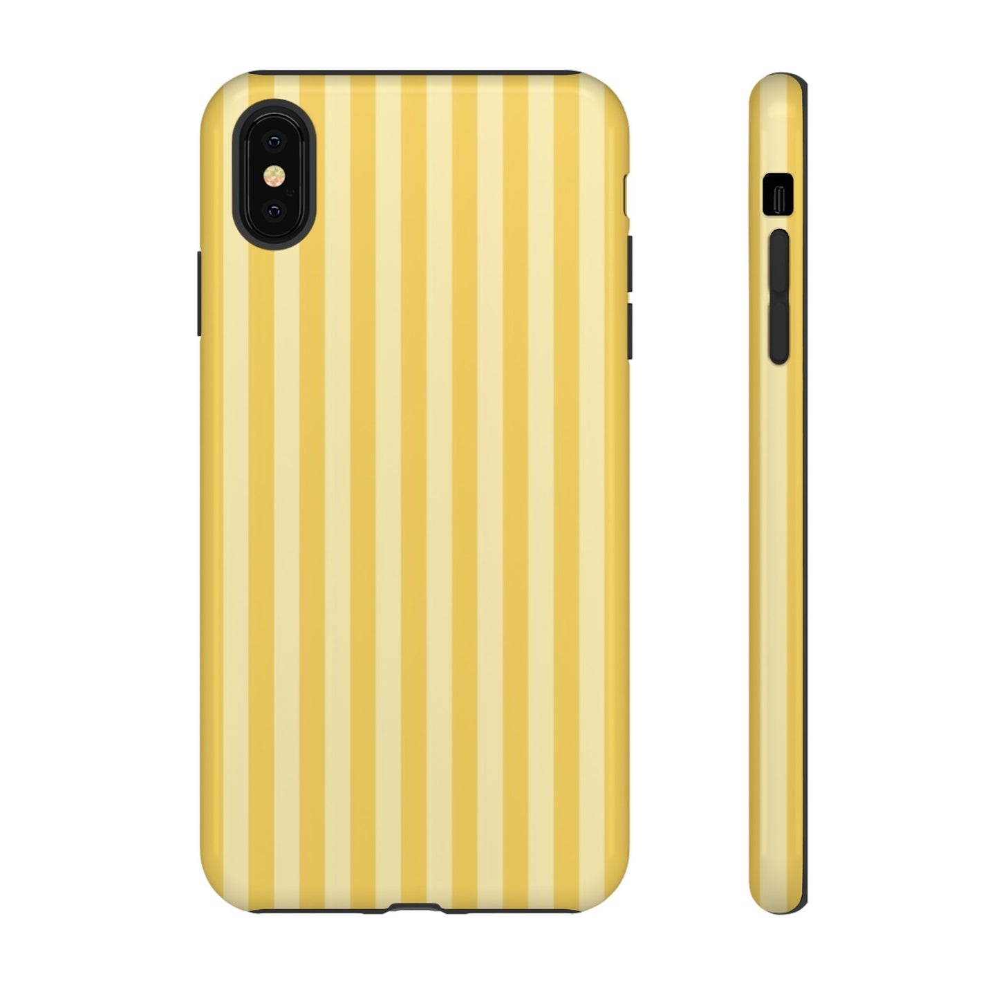 Yellow Stripe Tough Phone Case — Durable Protective iPhone Cover