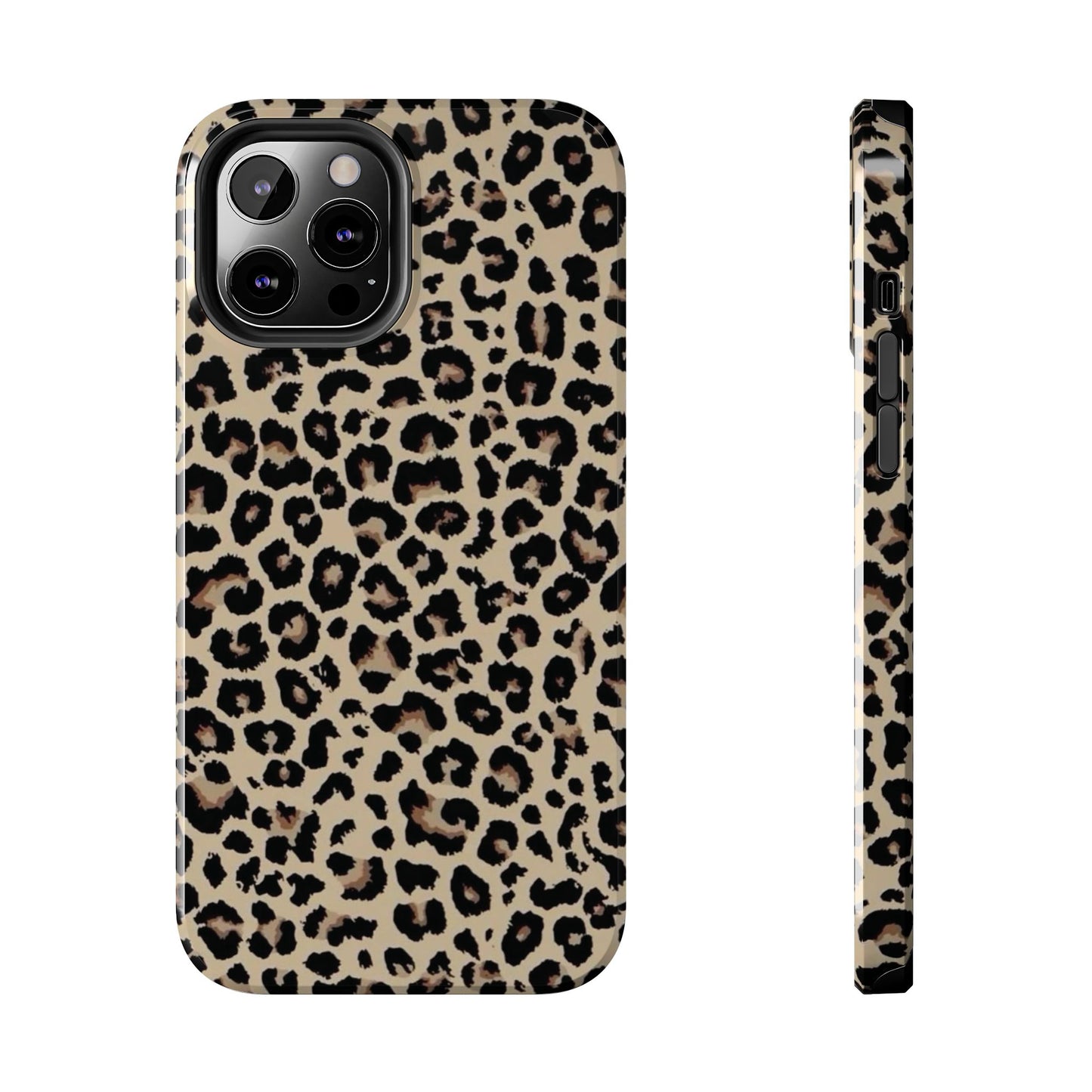 Leopard Print Tough Phone Case — Durable Protective iPhone Cover