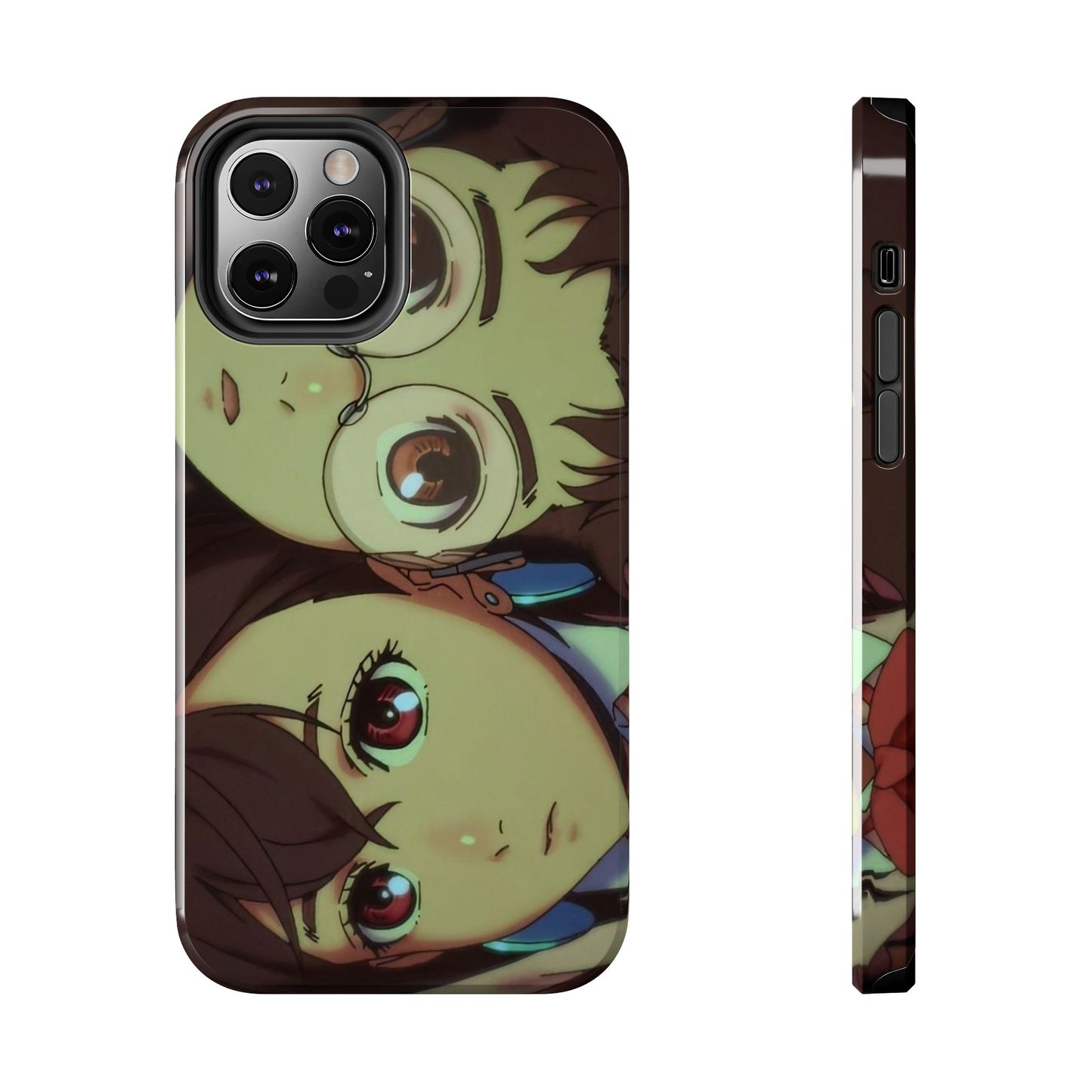 Anime Duo Tough Phone Case — Cute Chibi Sisters Protective Cover