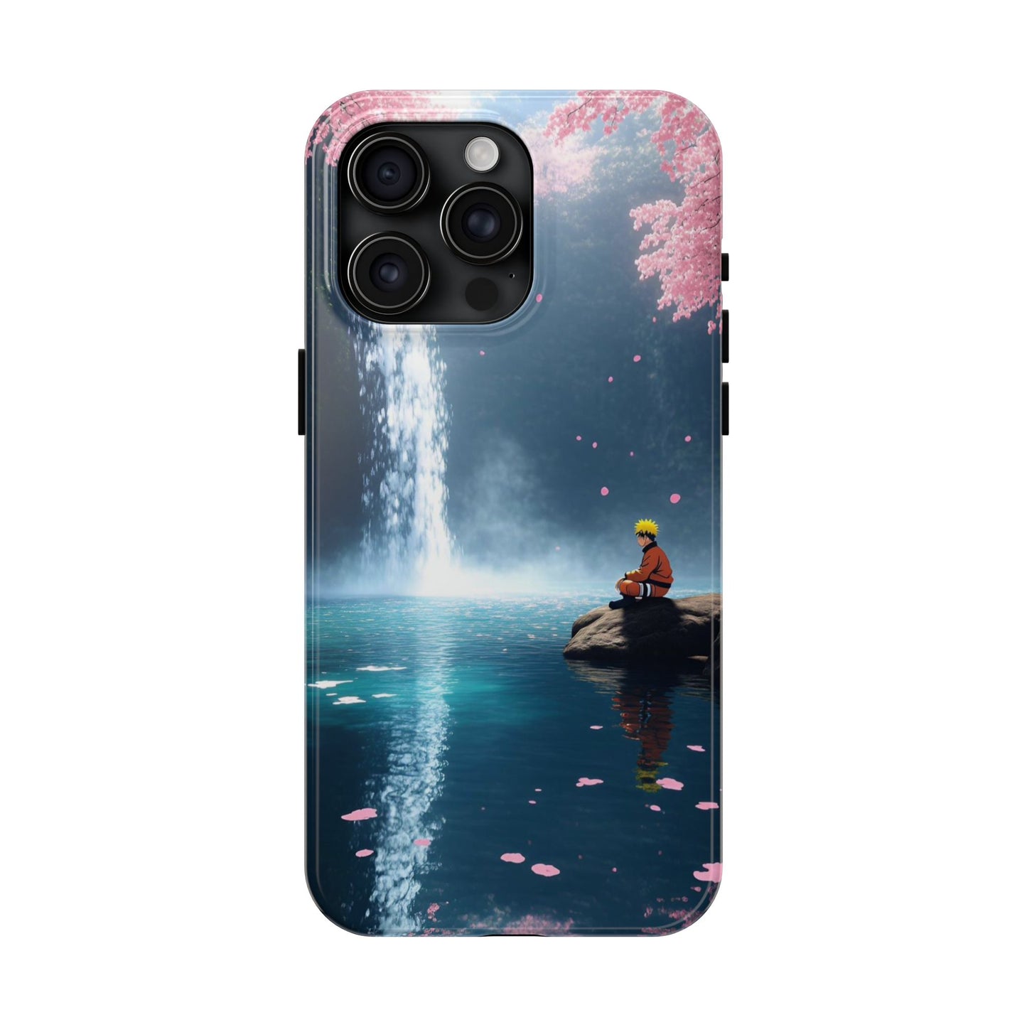 Naruto Scenic Tough Phone Case — Waterfall Meditation Anime Cover
