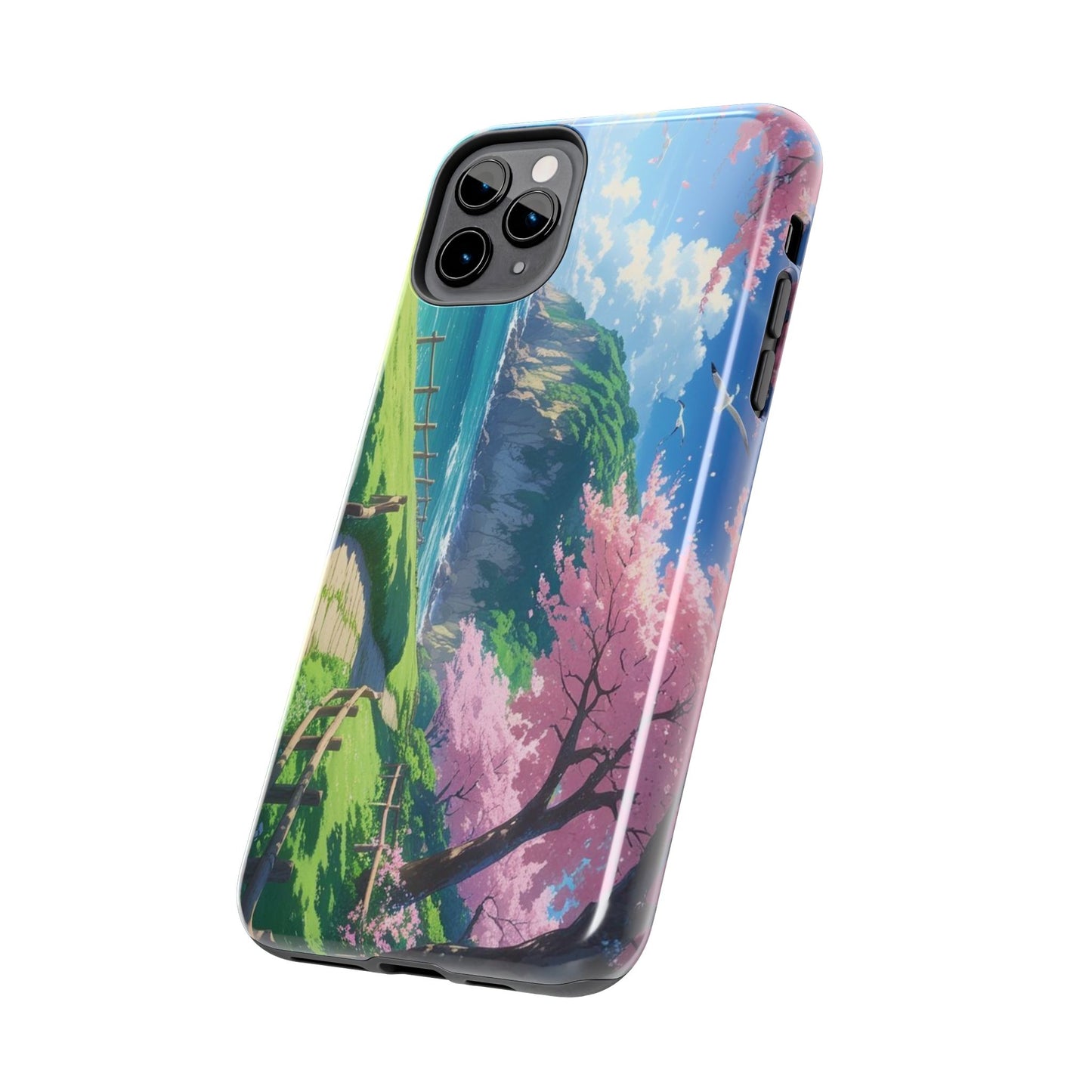 Tough Phone Case — Scenic Cherry Blossom Landscape Phone Cover