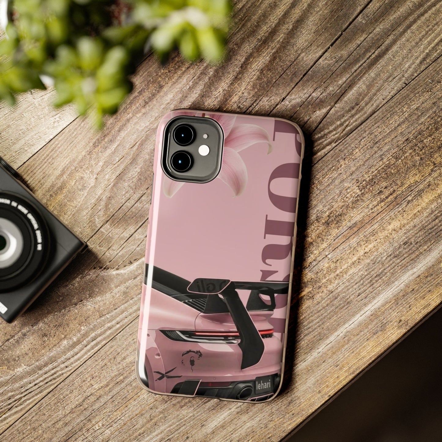 Pink Racing Car Tough Phone Case — 'Queen' Sportback Design