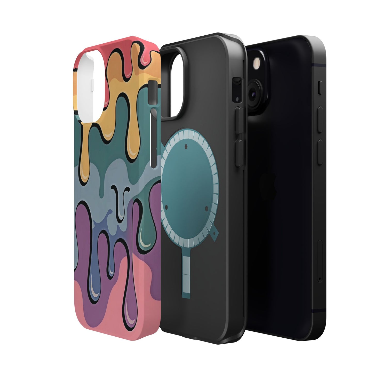 Colorful Drip Magnetic Phone Case — Impact-Resistant iPhone Cover
