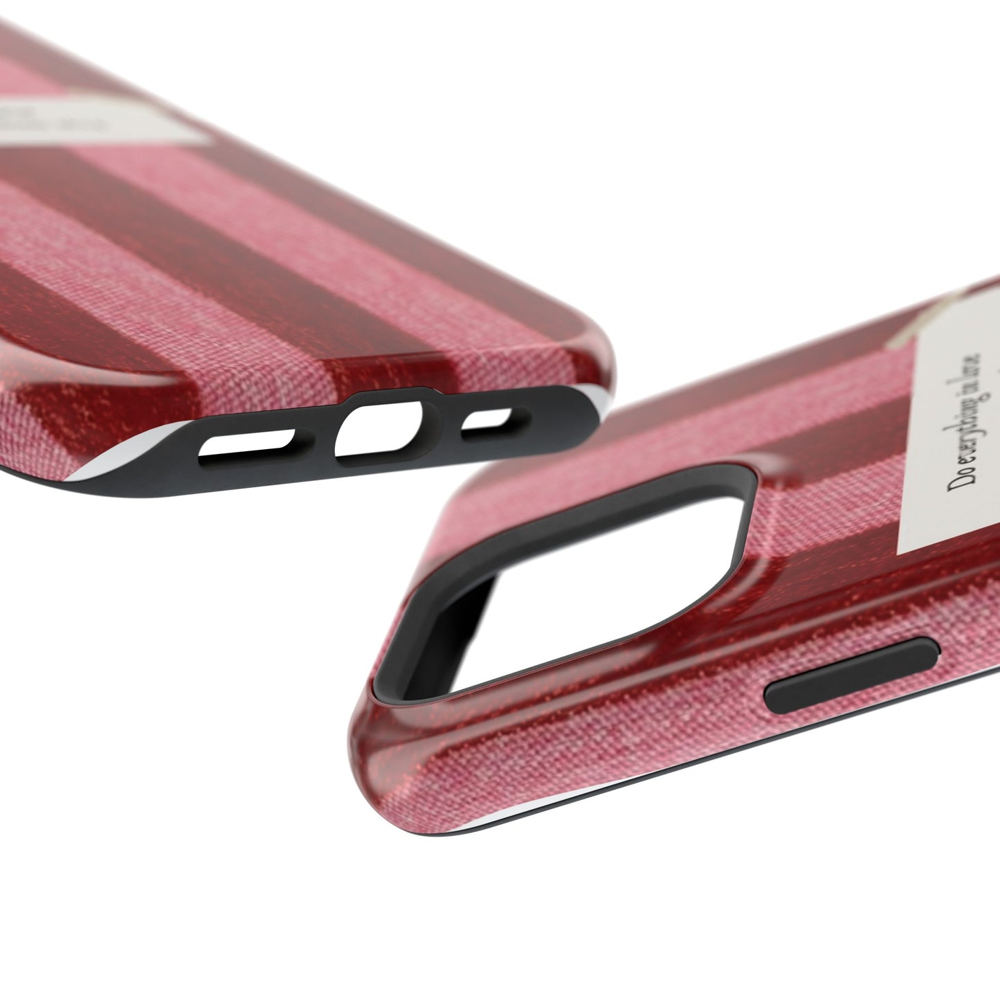 Christian Quote Red Stripe Phone Case — “Do everything in love” Magnetic Impact-Resistant Case