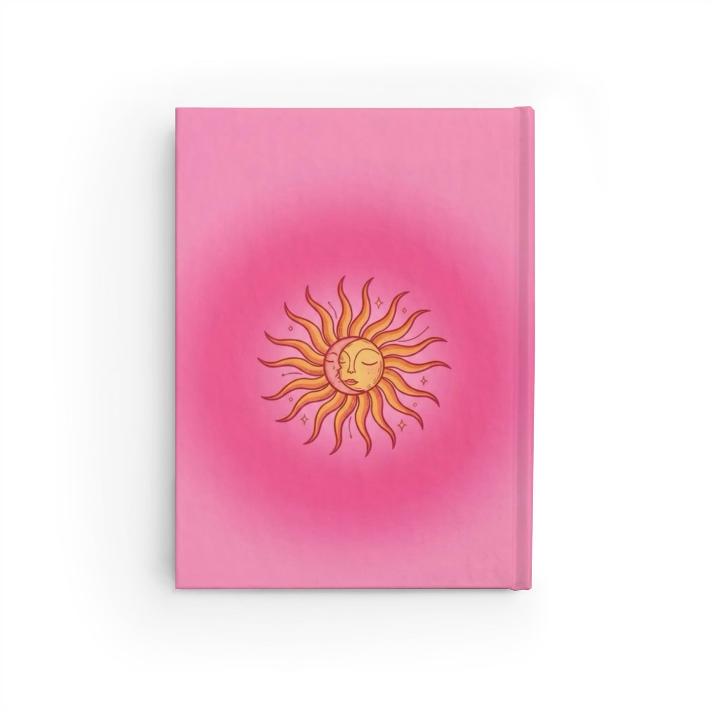 Pink Sunburst Journal — Ruled Lined Notebook for Wellness & Gratitude