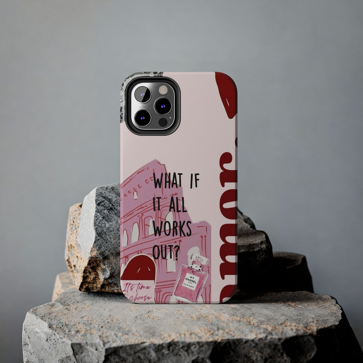 What If It All Works Out Phone Case - Pink Motivational Tough Case