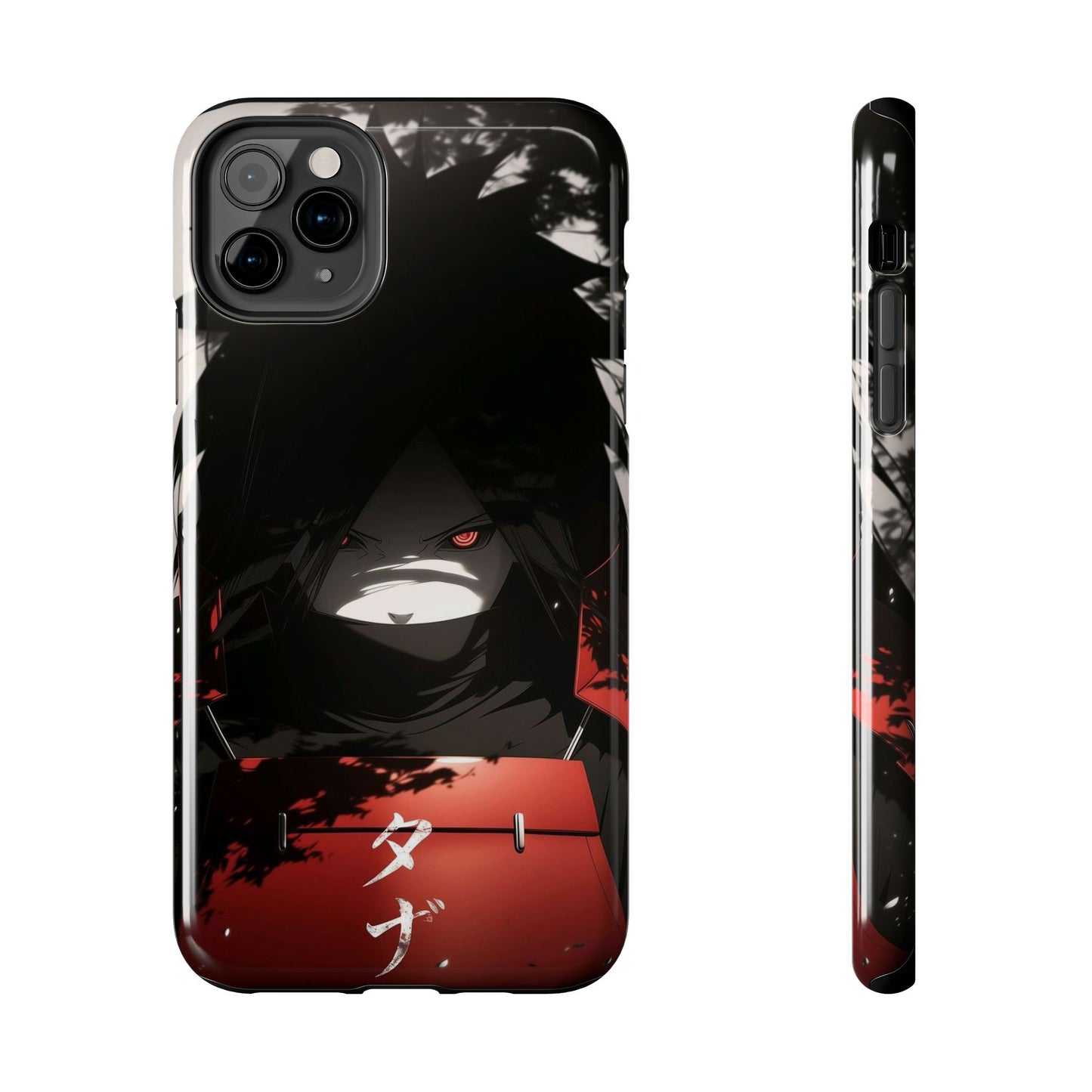 Anime Dark Ninja Phone Case — Red Eye Silhouette Tough Phone Case