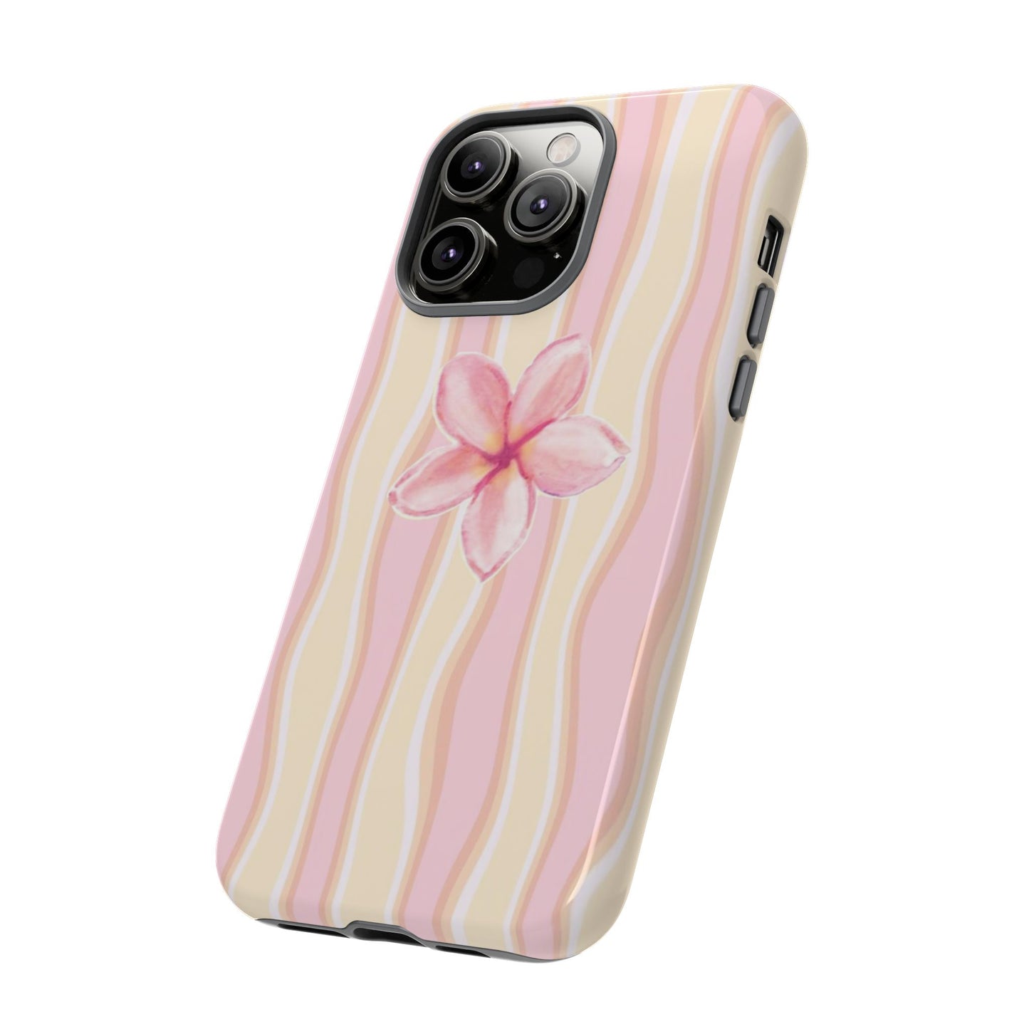 Pink Plumeria Phone Case - Tropical Floral Tough Phone Case