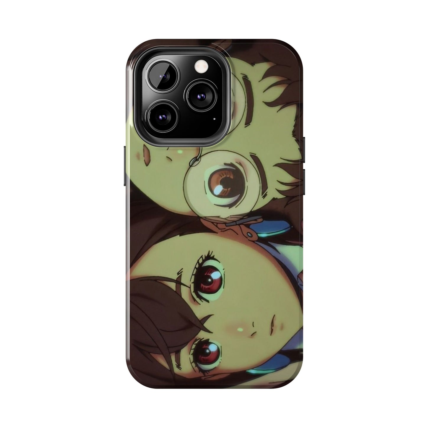 Anime Duo Tough Phone Case — Cute Chibi Sisters Protective Cover