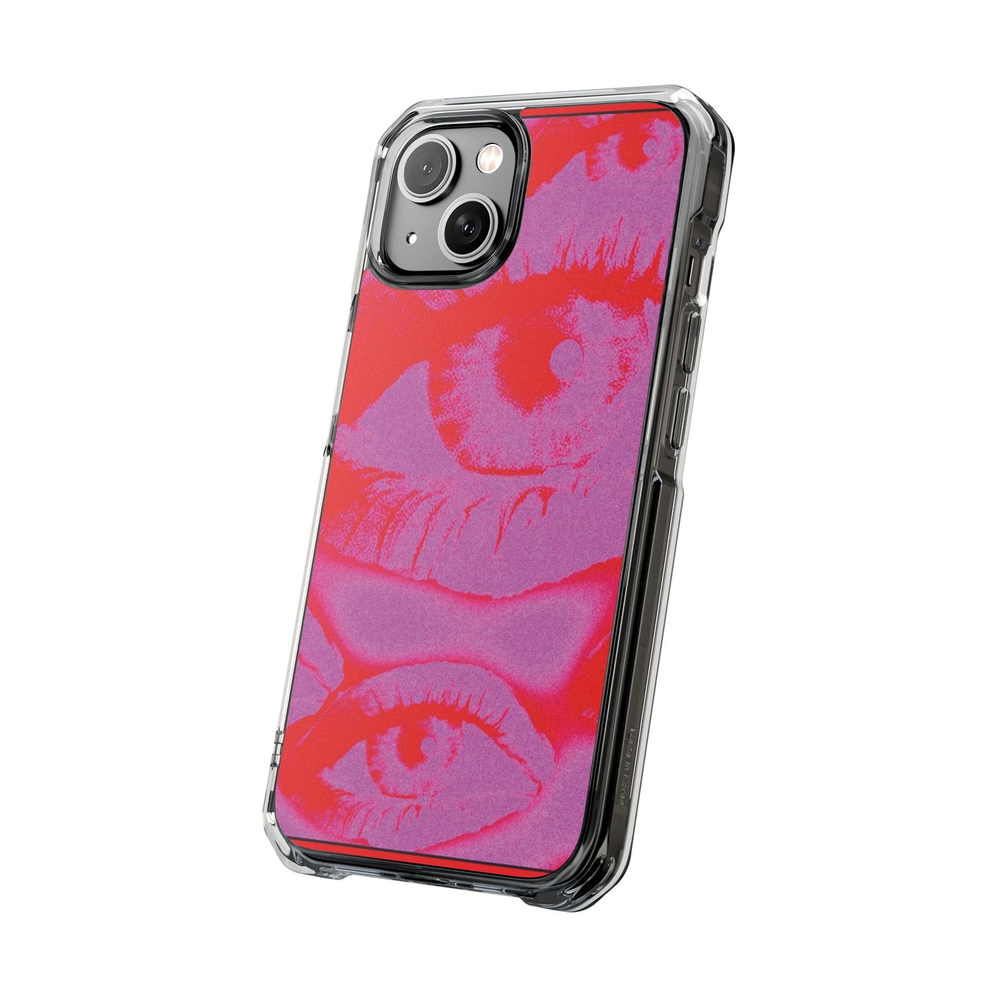 Phone Case — Pop Art Red Eyes Magnetic Clear Impact Case