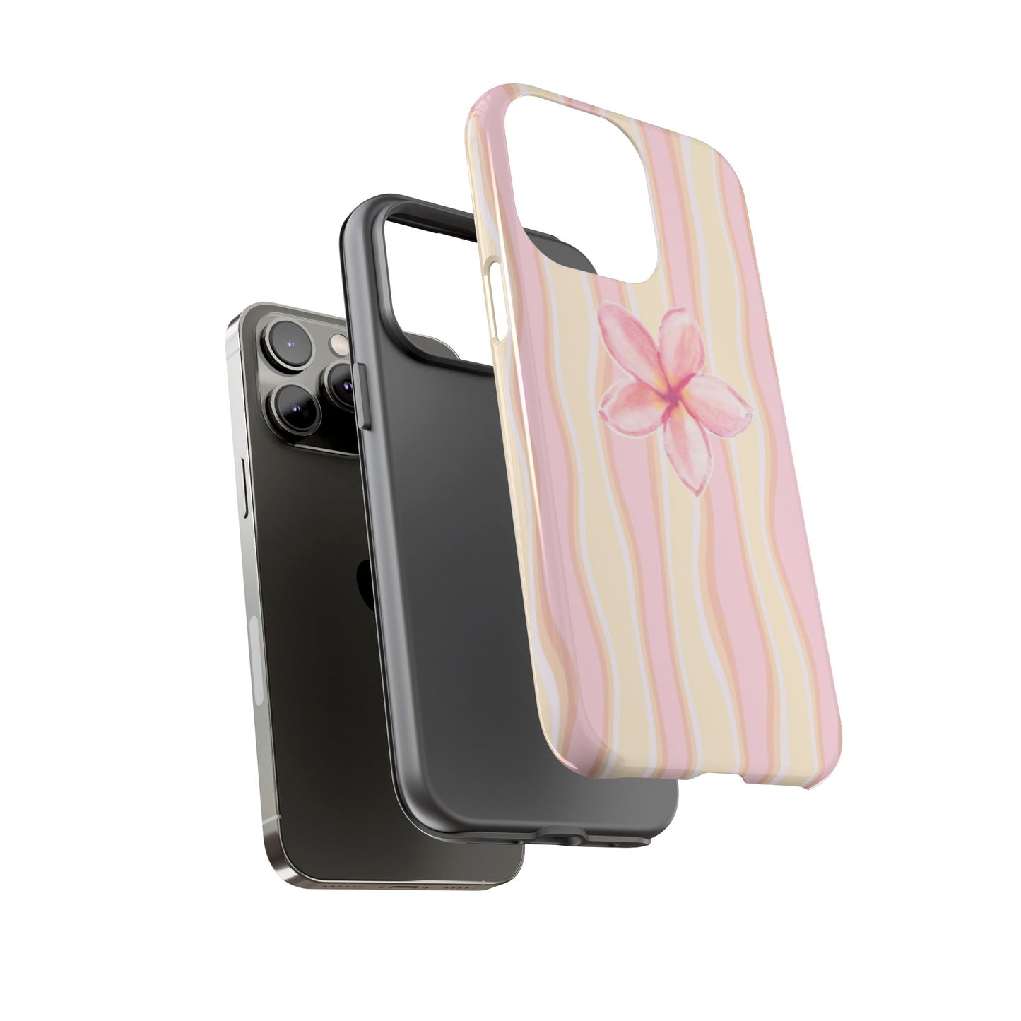 Pink Plumeria Phone Case - Tropical Floral Tough Phone Case