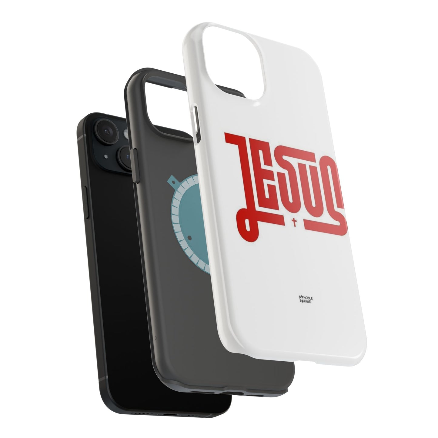 Jesus Magnetic Impact‑Resistant Phone Case — Bold Red Script Christian iPhone Cover