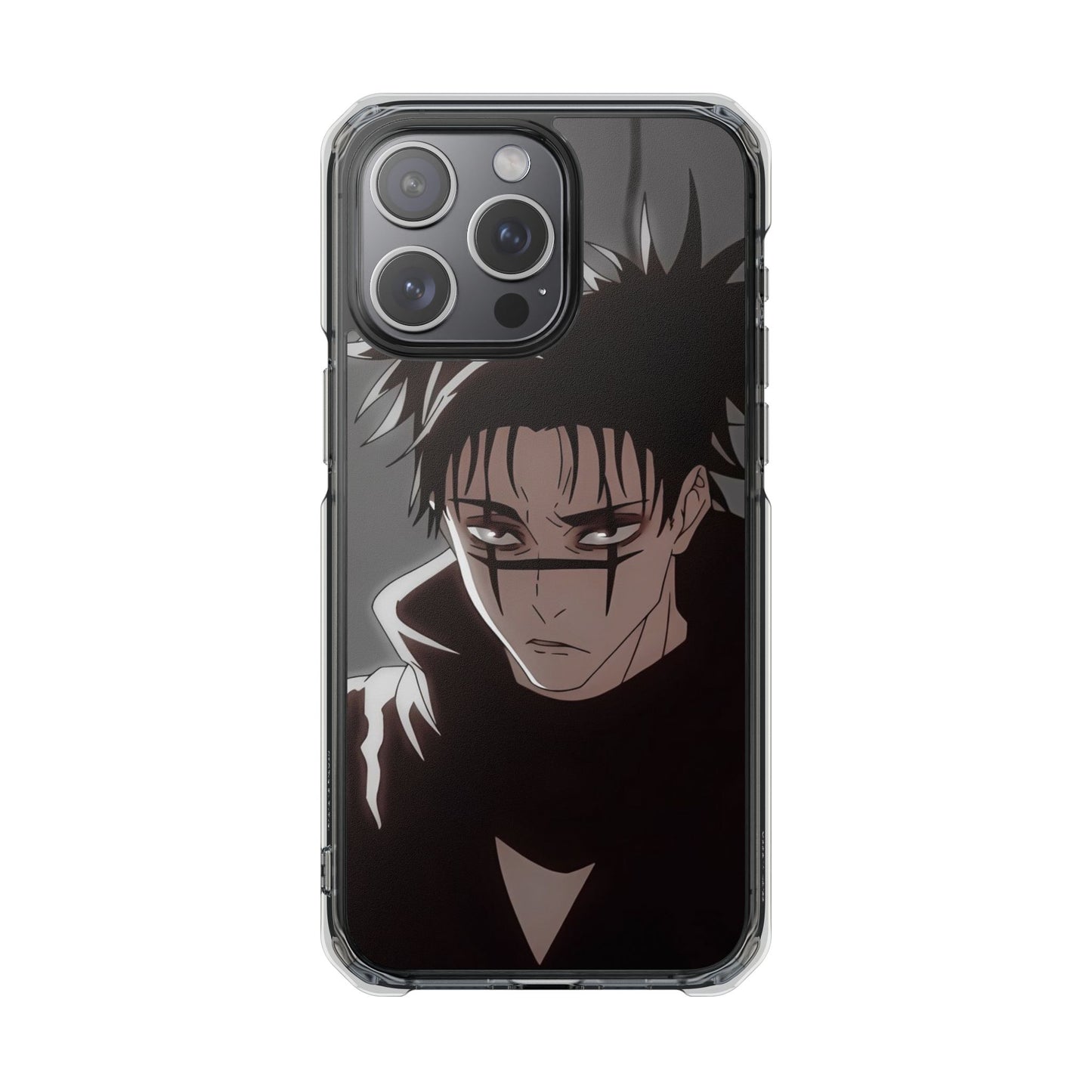 Clear Magnetic Phone Case — Dark Anime Character Design