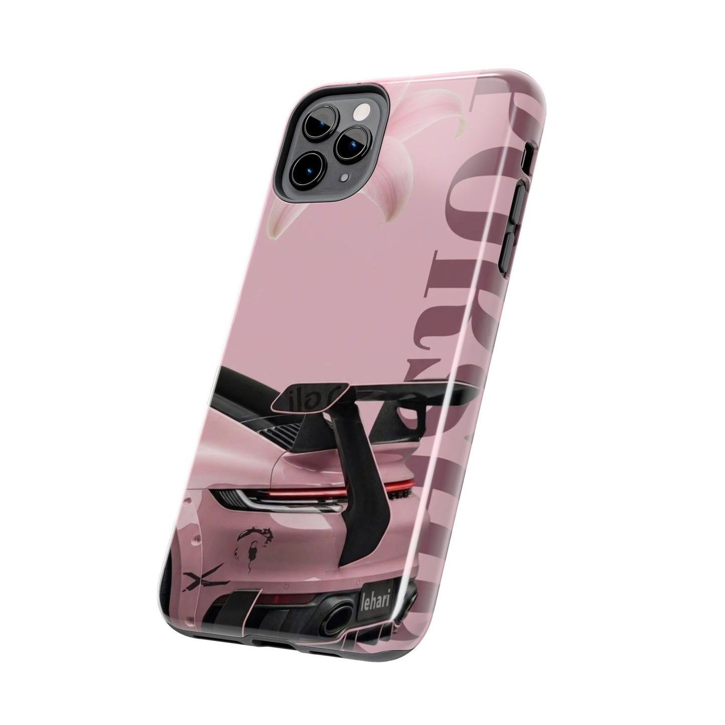 Pink Racing Car Tough Phone Case — 'Queen' Sportback Design