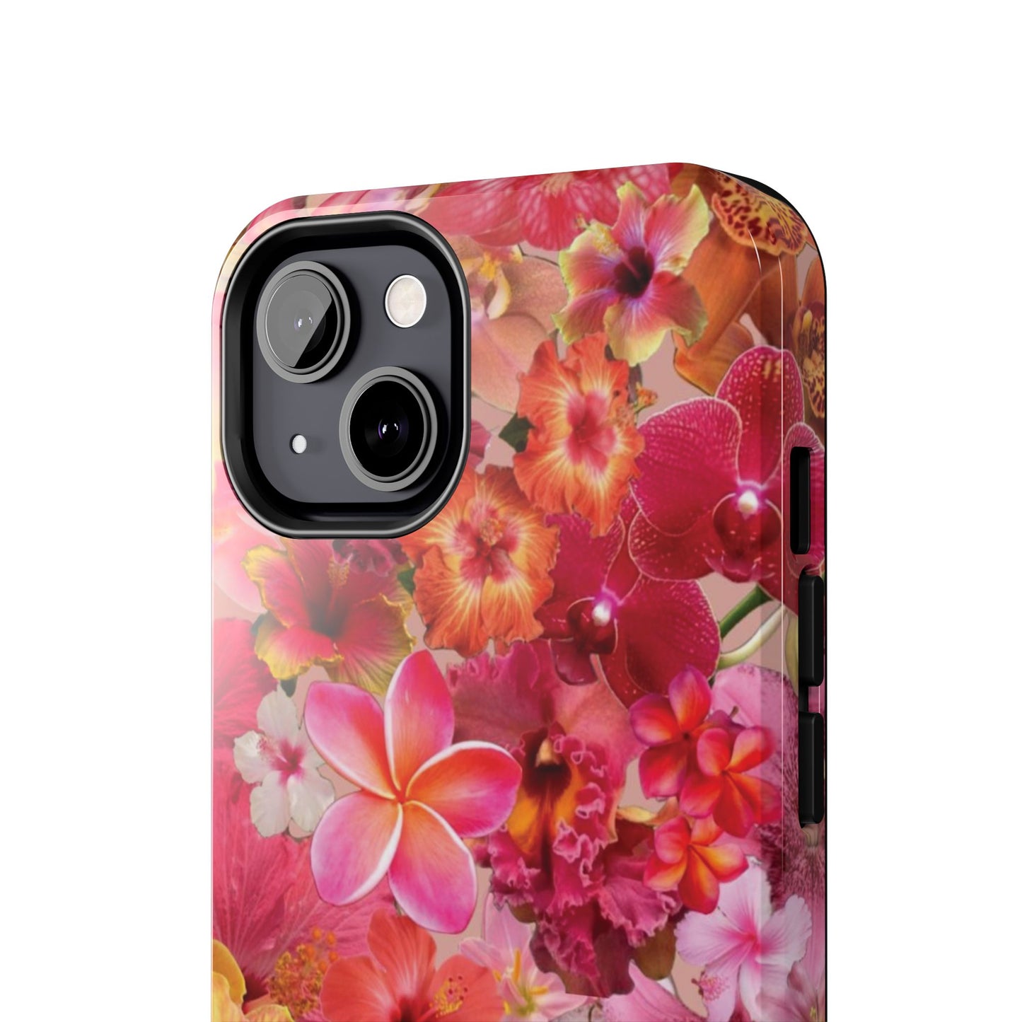 Tough Phone Case — Pink Tropical Floral Orchids Phone Cover