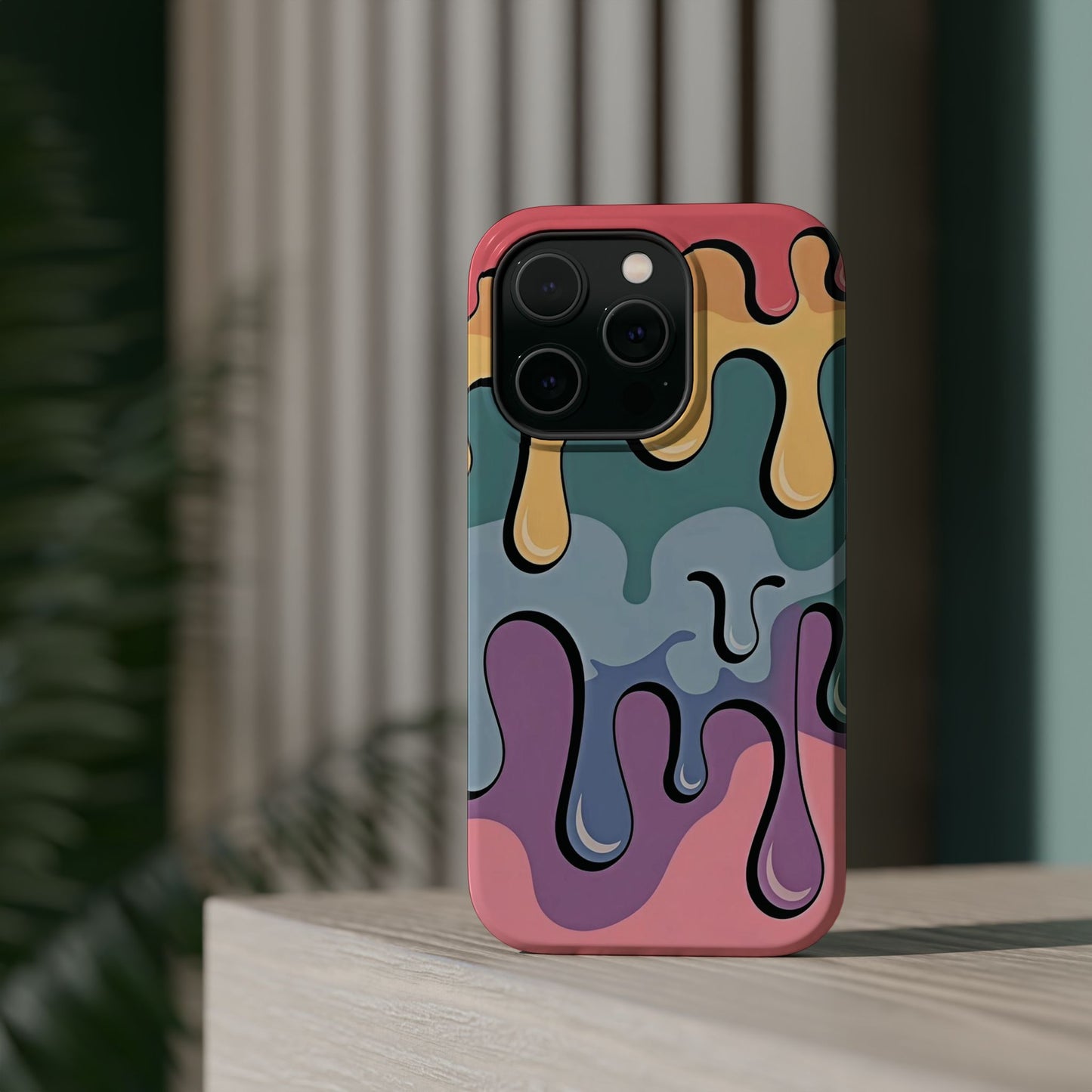 Colorful Drip Magnetic Phone Case — Impact-Resistant iPhone Cover