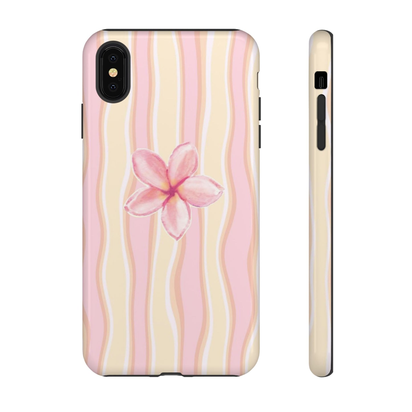 Pink Plumeria Phone Case - Tropical Floral Tough Phone Case