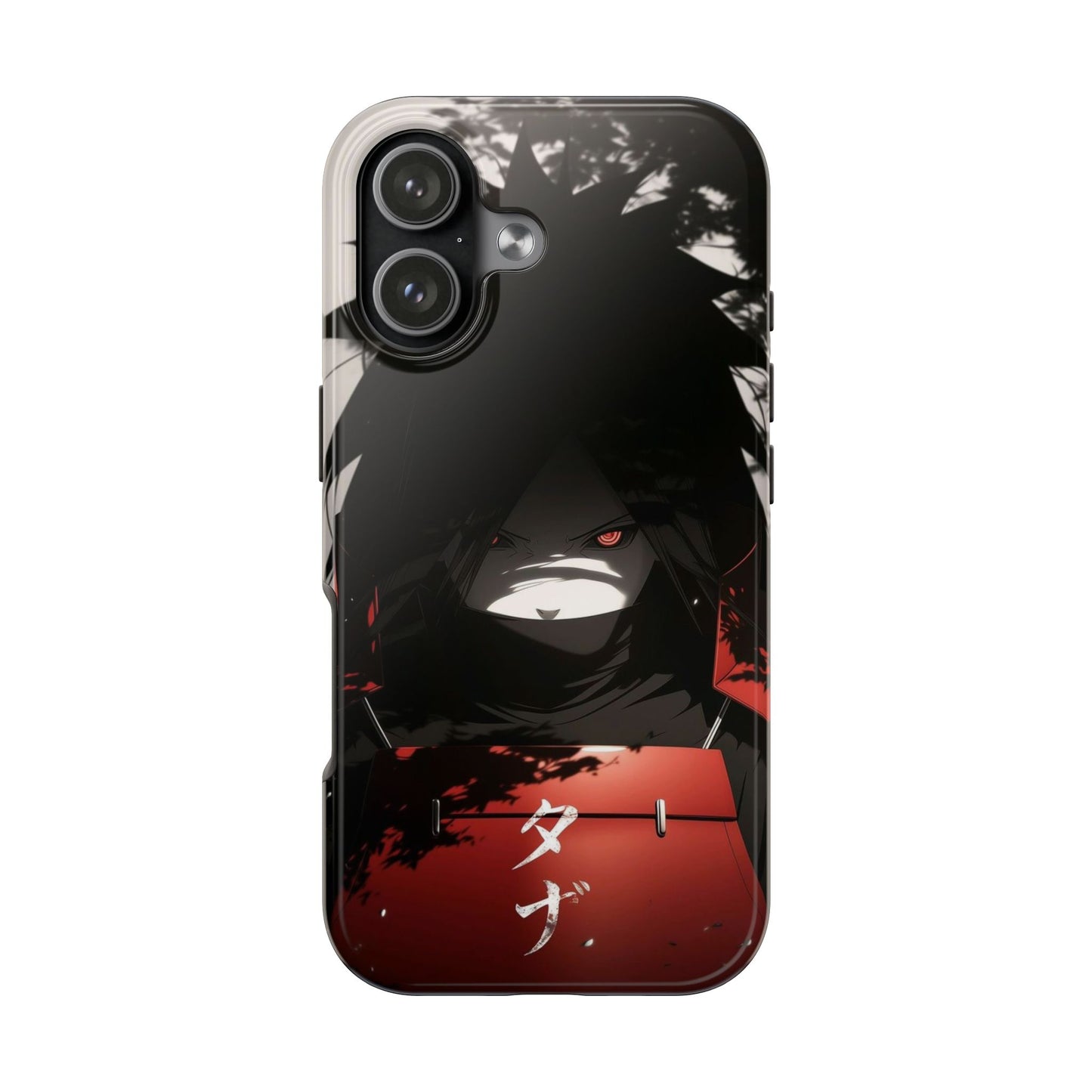 Anime Dark Ninja Phone Case — Red Eye Silhouette Tough Phone Case