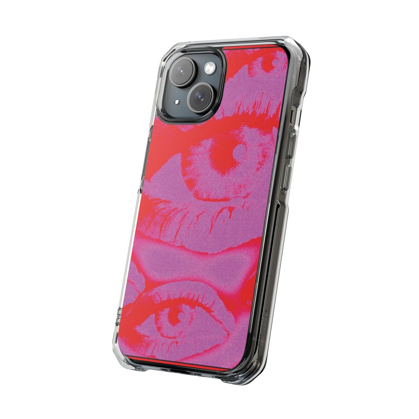 Phone Case — Pop Art Red Eyes Magnetic Clear Impact Case