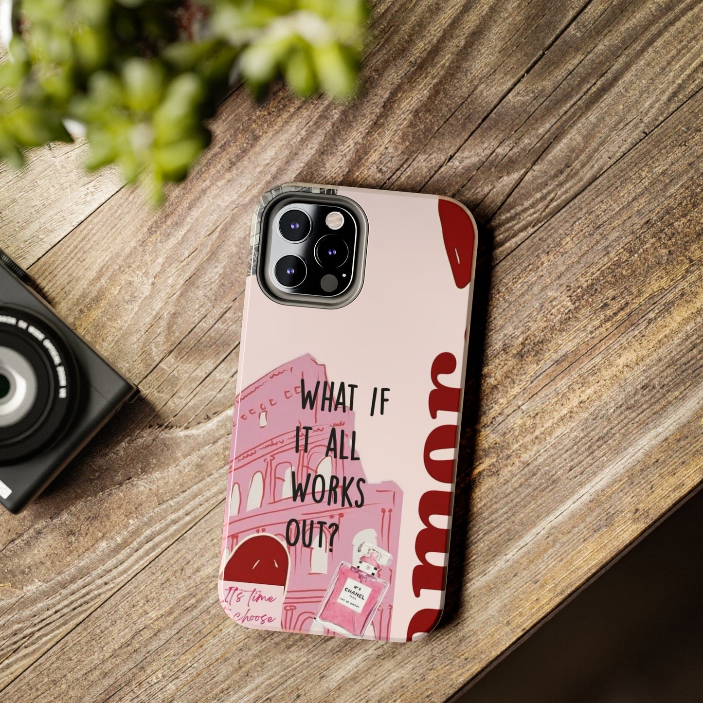 What If It All Works Out Phone Case - Pink Motivational Tough Case