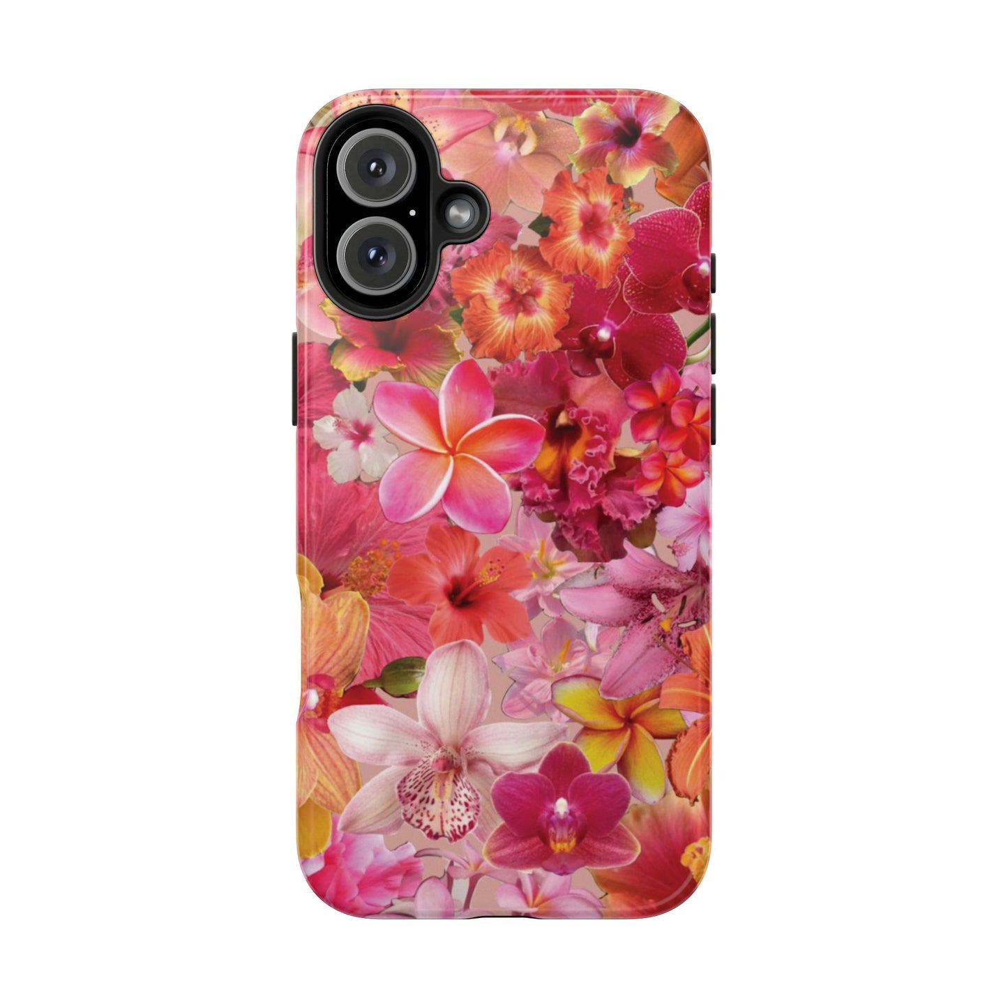 Tough Phone Case — Pink Tropical Floral Orchids Phone Cover