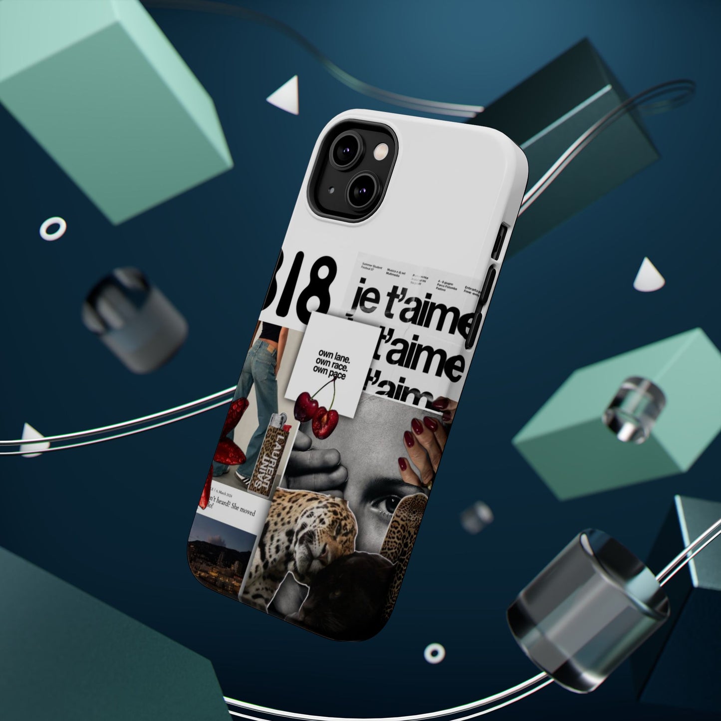 Collage 'Je t’aime' Magnetic Impact-Resistant Phone Case