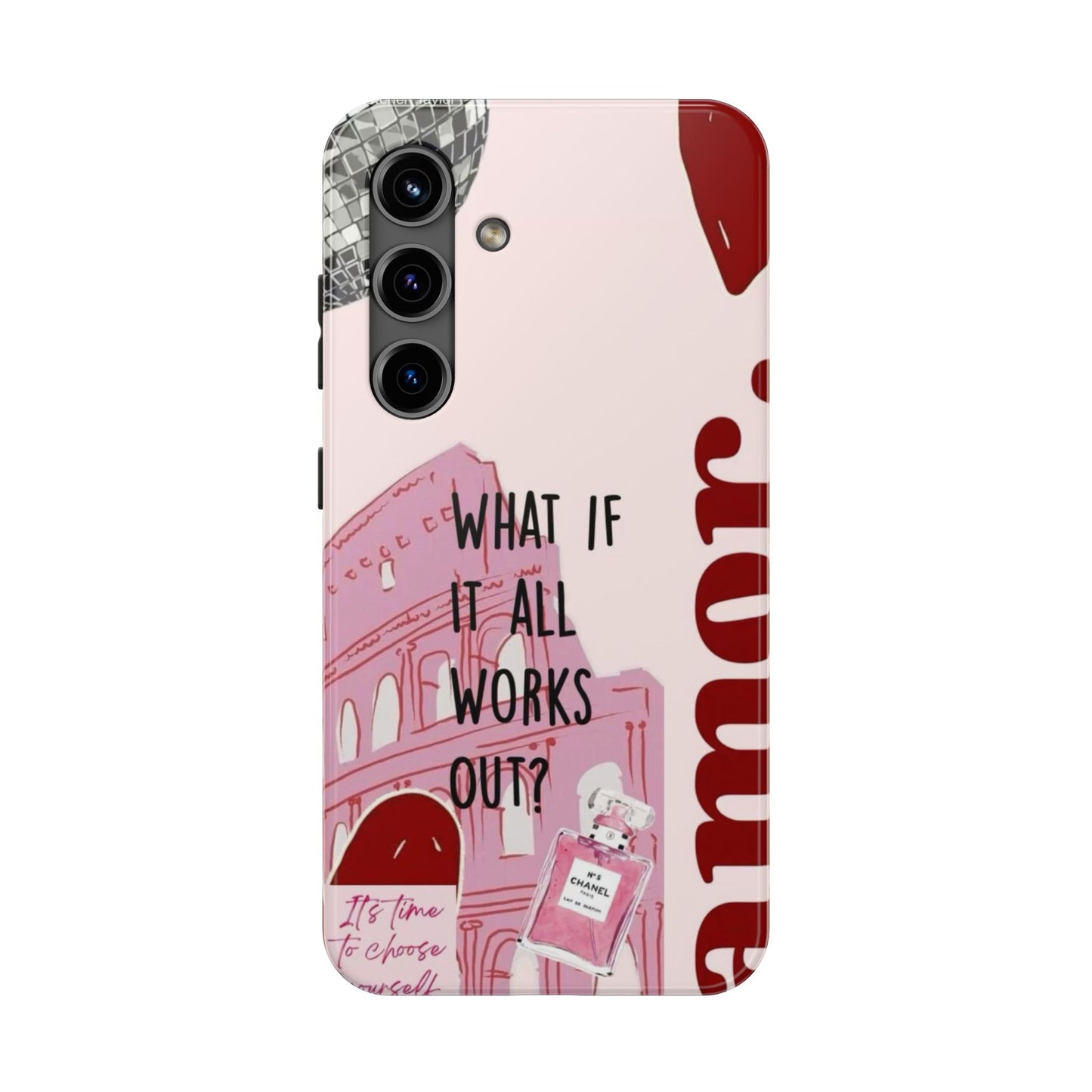 What If It All Works Out Phone Case - Pink Motivational Tough Case