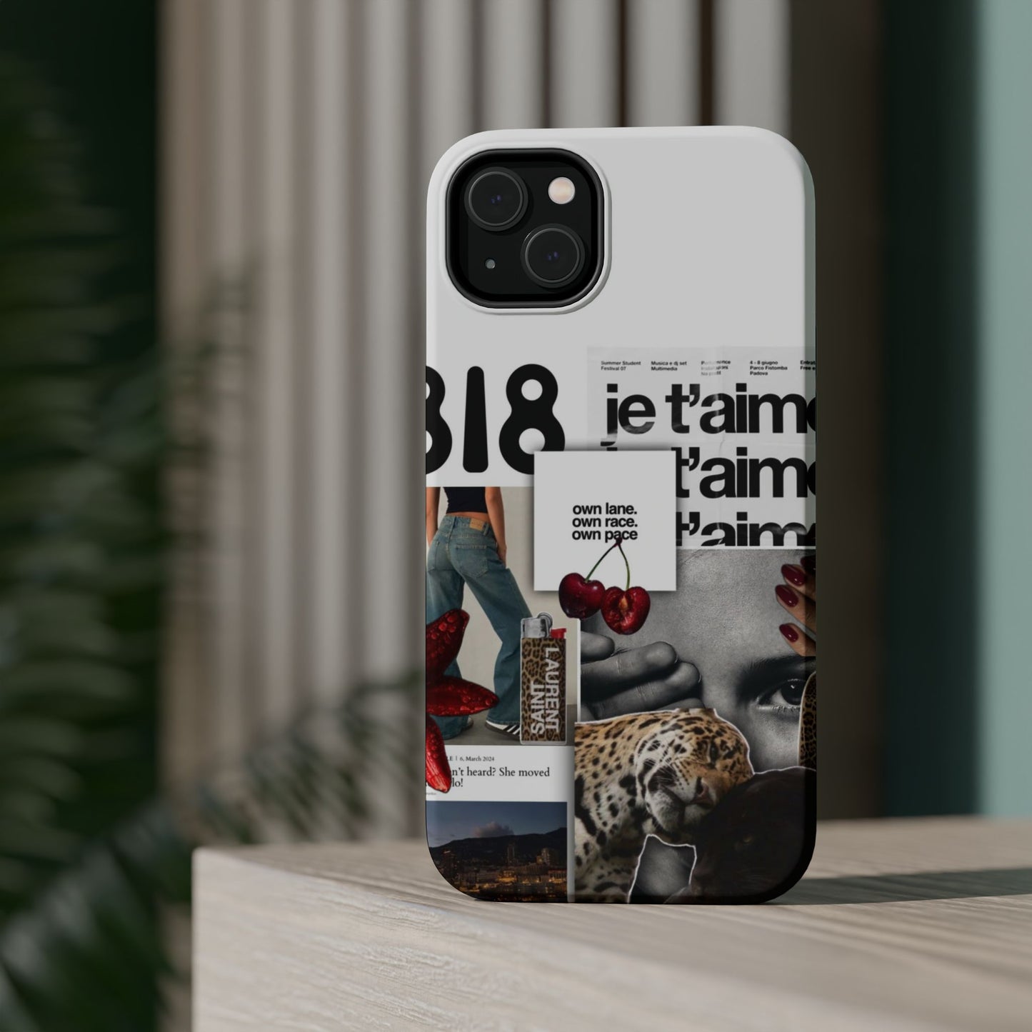 Collage 'Je t’aime' Magnetic Impact-Resistant Phone Case