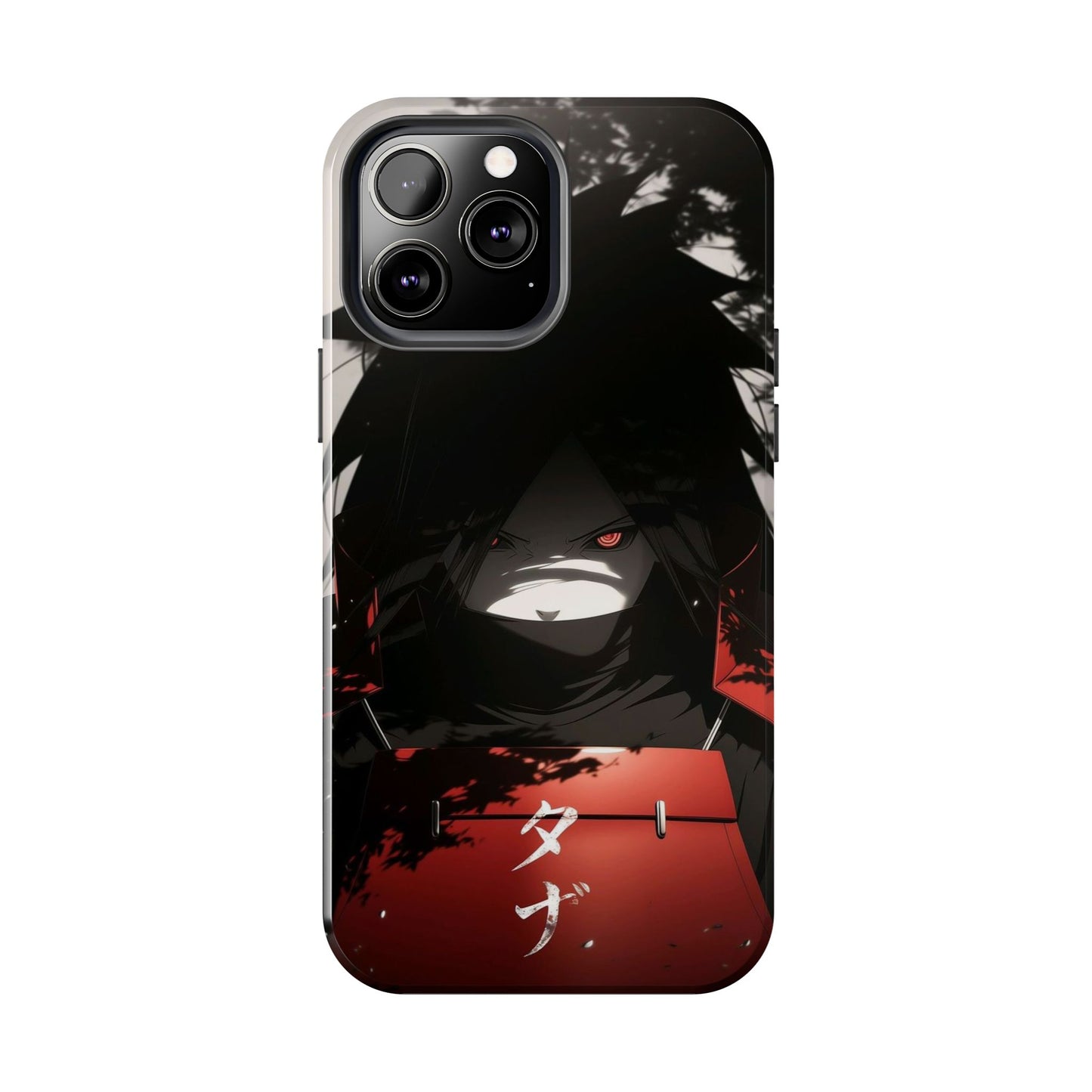 Anime Dark Ninja Phone Case — Red Eye Silhouette Tough Phone Case