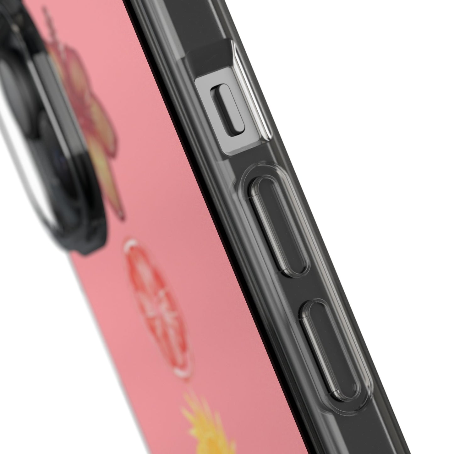Clear Impact-Resistant Phone Case — Tropical Sun & Hibiscus Floral Design