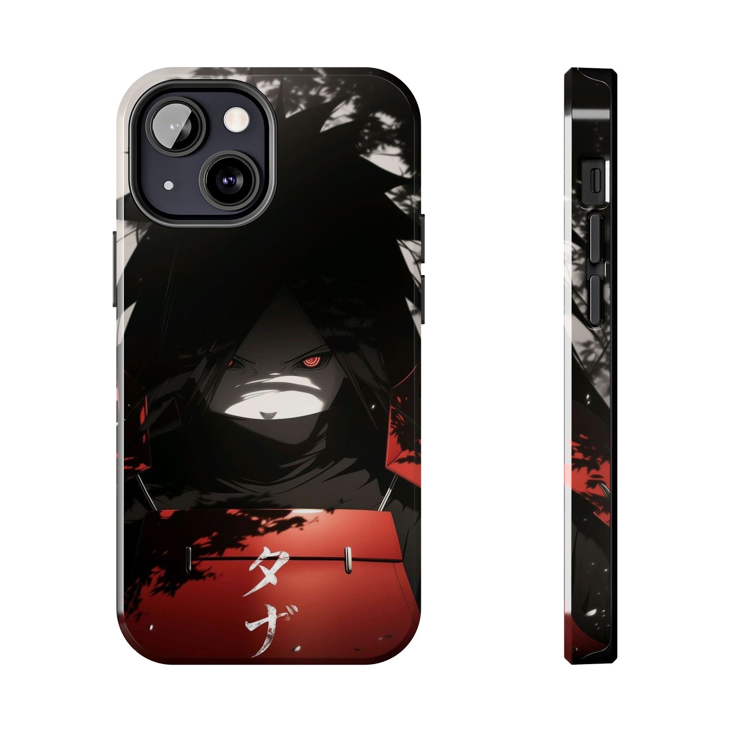 Anime Dark Ninja Phone Case — Red Eye Silhouette Tough Phone Case