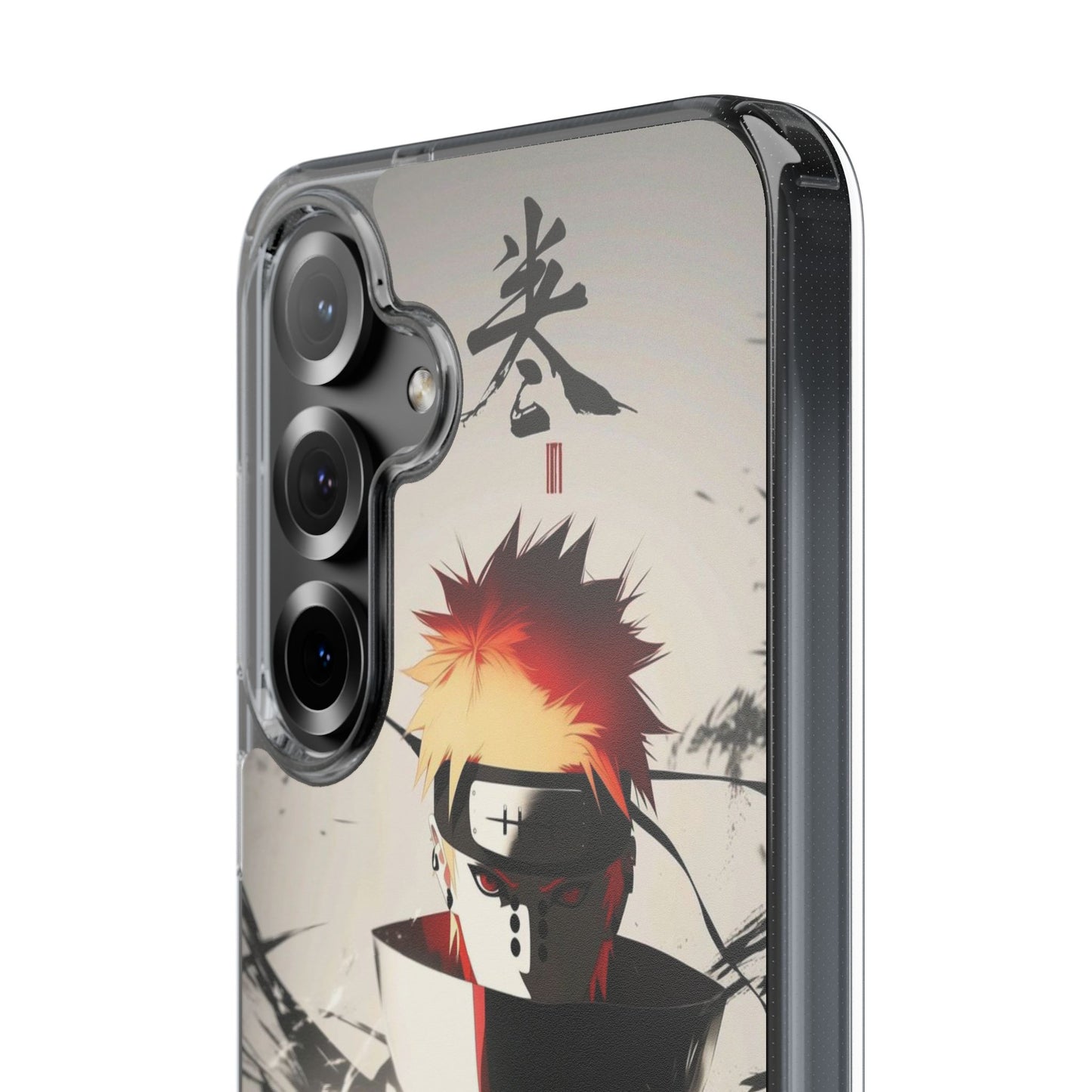 Clear Impact-Resistant Phone Case — Anime Akatsuki Shadow Design