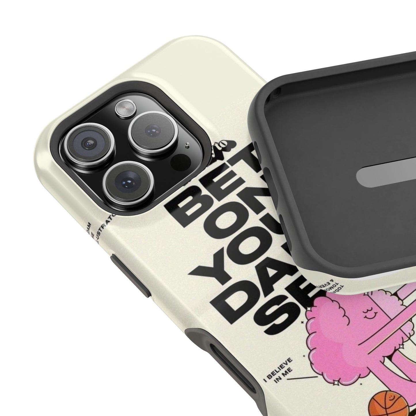 Magnetic Impact-Resistant Case — "Bet On Your Damn Self" Motivational Phone Cover