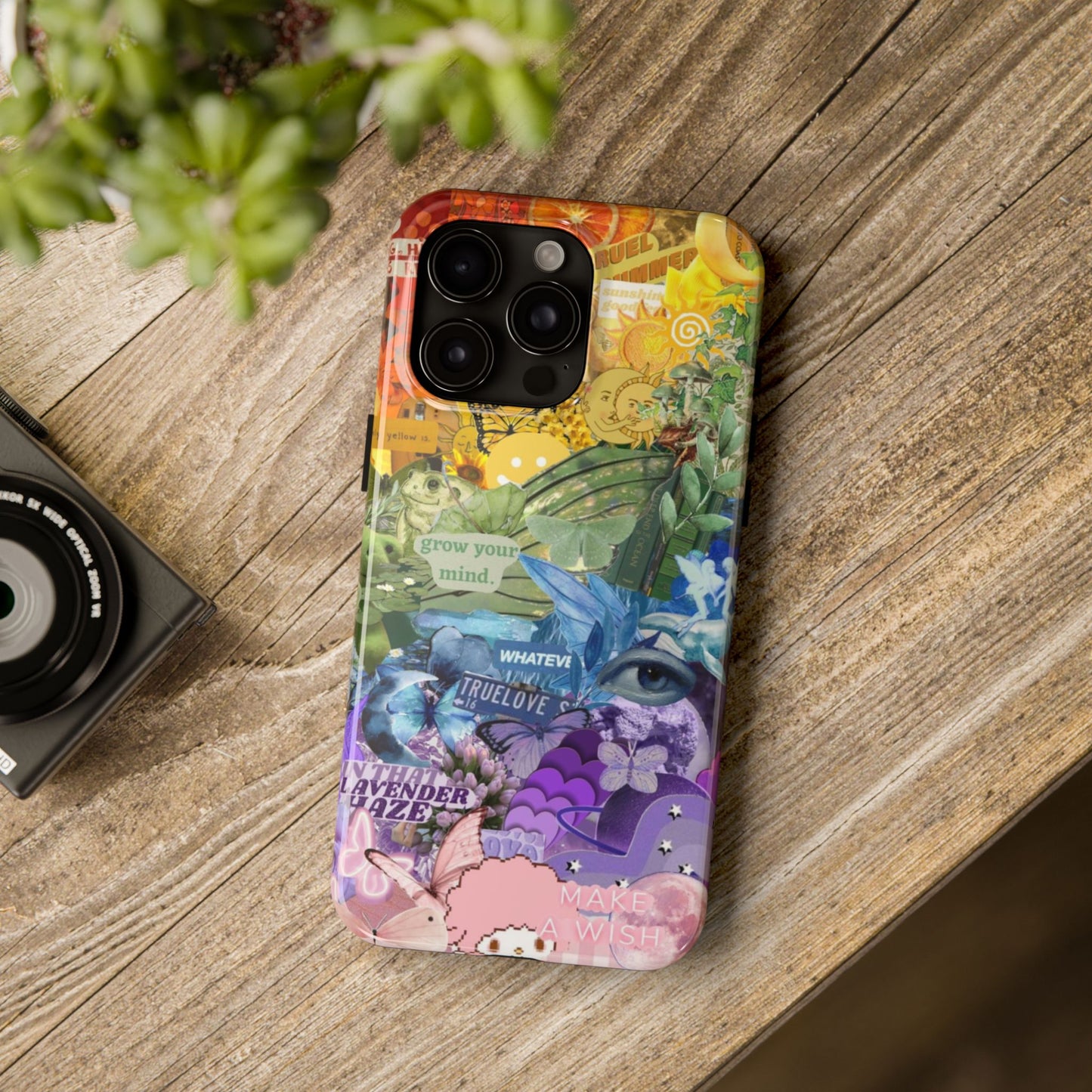 Collage Art Phone Case — 'Grow Your Mind' Lavender Haze Tough Case