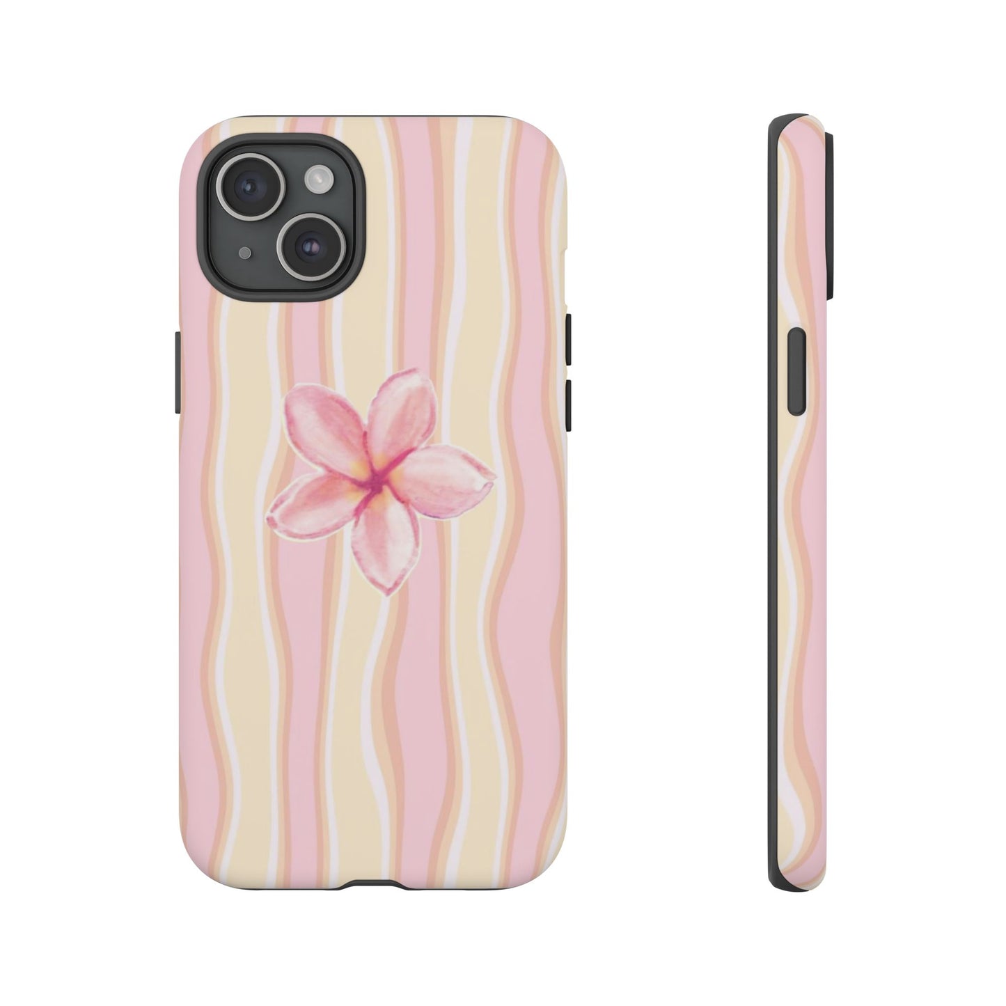 Pink Plumeria Phone Case - Tropical Floral Tough Phone Case